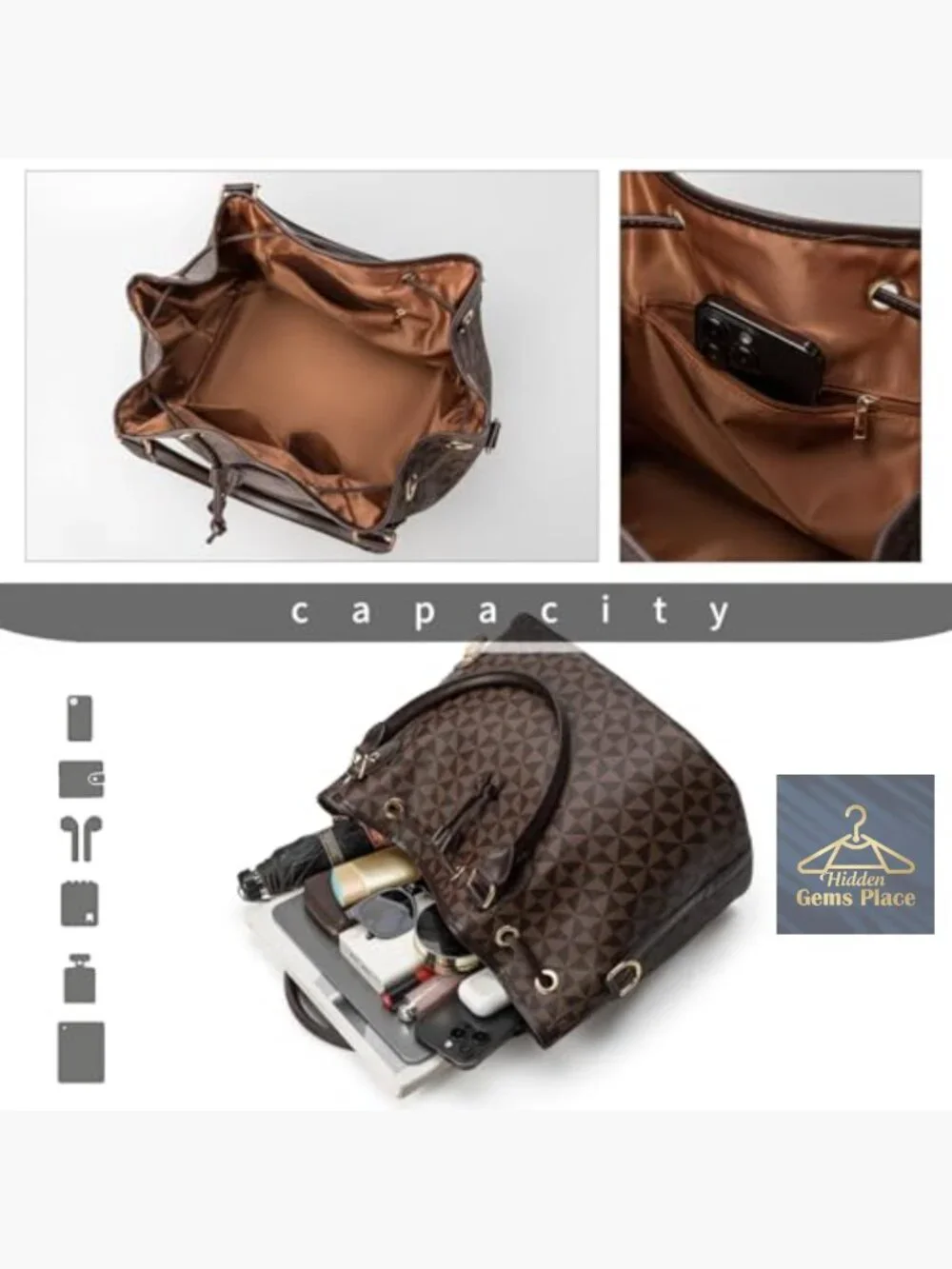 West Hobo Bucket Purse Drawstring Closure Shoulder Tote With Pockets